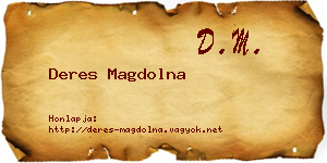 Deres Magdolna névjegykártya