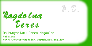 magdolna deres business card